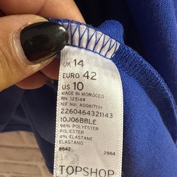 Topshop women’s Cobalt Blue Apparel, size 10, mini dress - Picture 3 of 7
